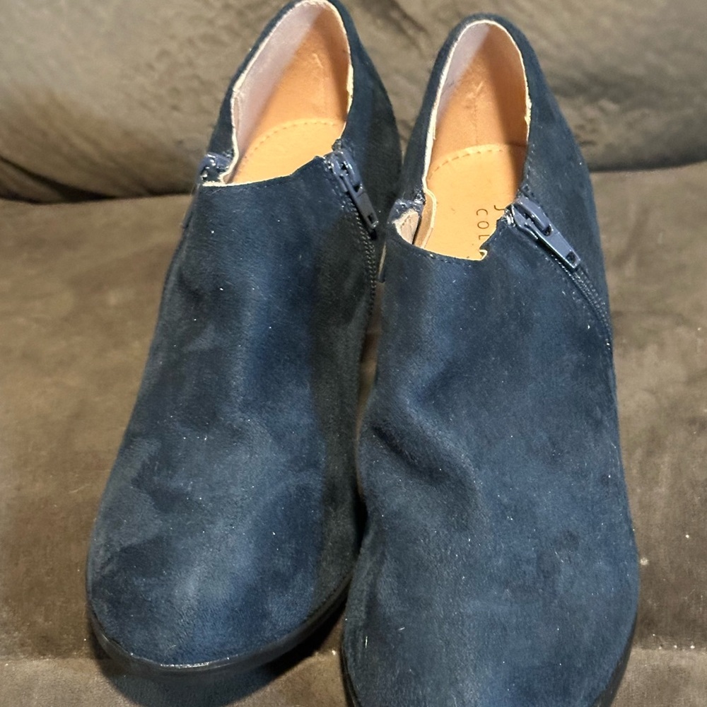 Journee Collection Women's Ankle Boots in Navy Blue